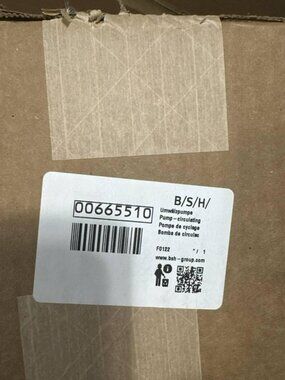 00665510 Pump BRAND NEW OEM Sealed BY BOSCH